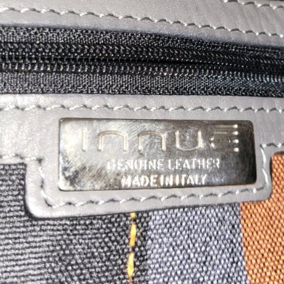 Innue Patchwork Leather Suede Italian Bag Hobo Style Purse Oversized - Picture 4 of 16